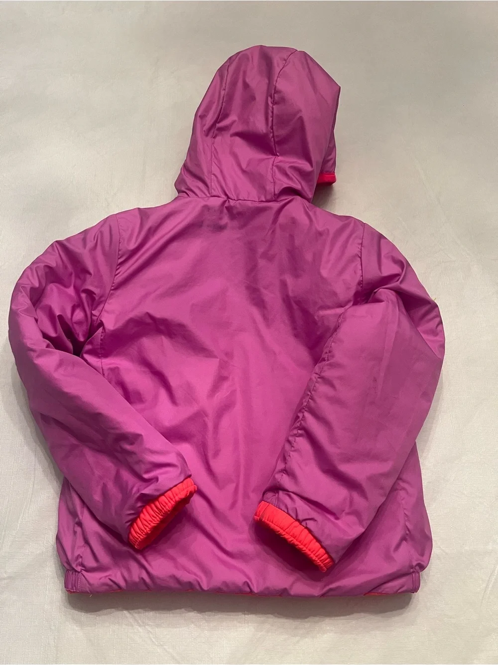 The North Face Girls' Hooded Quilted Jacket - Bright Coral